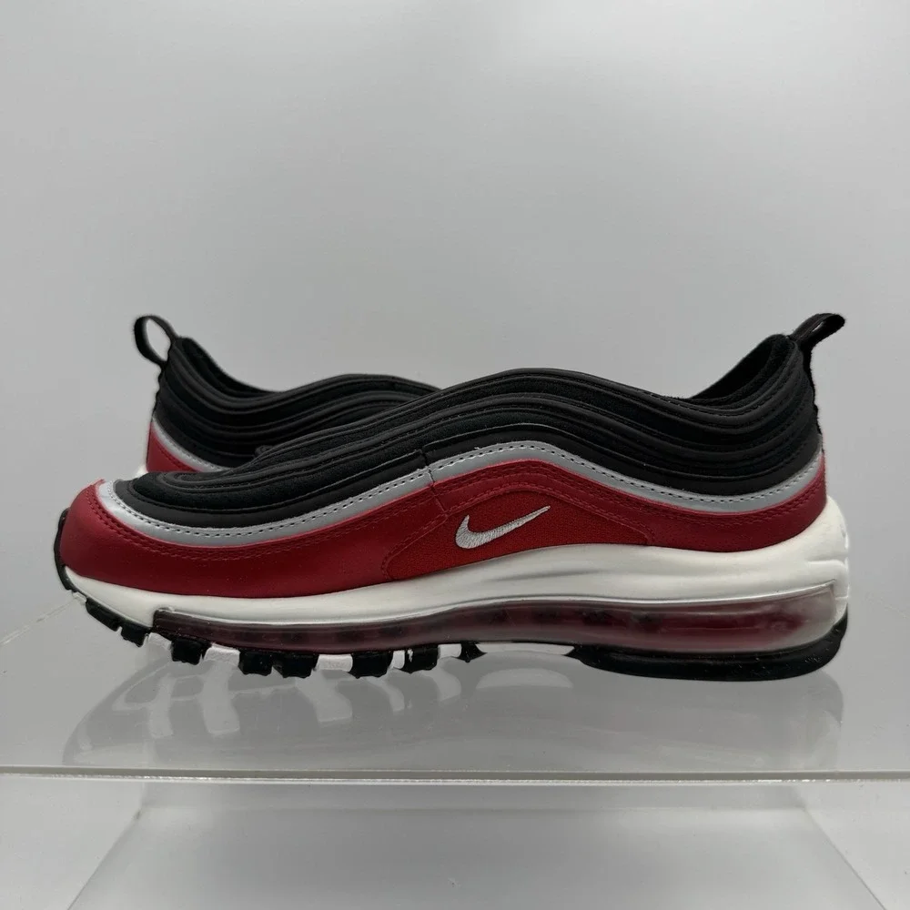 Nike Air Max 97 Black Red FB3245-001 Shoes Sneakers Size 5.5Y Youth / 7 Women's